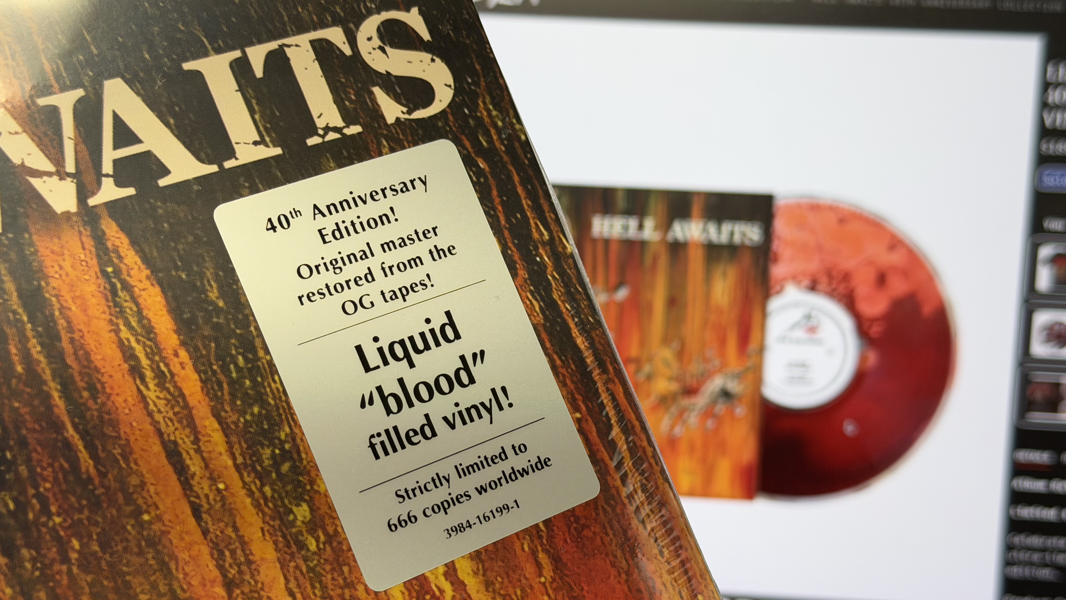 SLAYER - Limited Edition Hell Awaits 40th Anniversary “Blood” Filled Vinyl